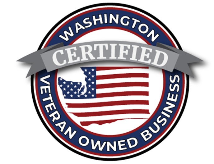Washington State Department of Veterans Affairs Veteran or Servicemember Owned Business certification — official WDVA decal